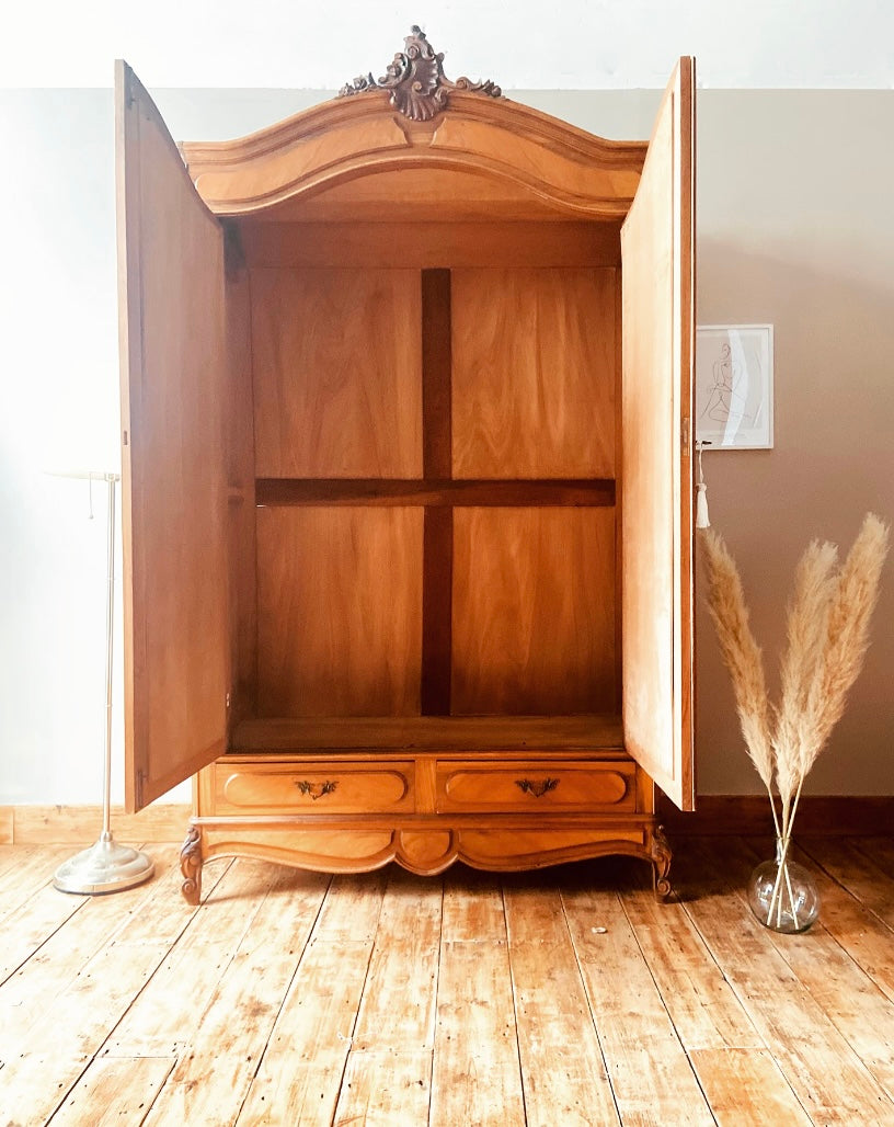 NOW SOLD French Walnut Rococo Armoire